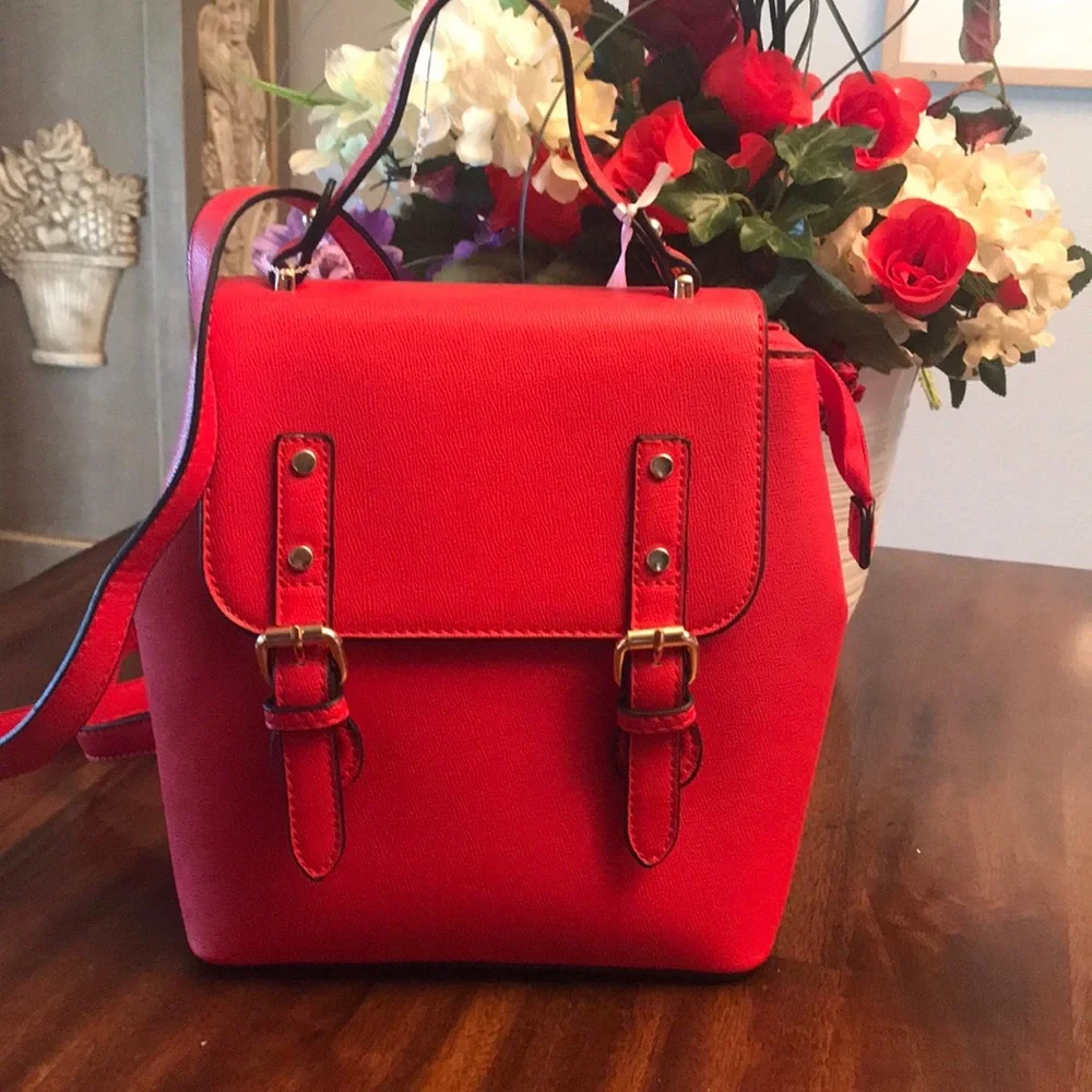 la Tierra fashion red backpack